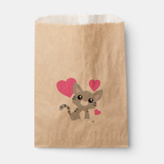 Sachets En Papier Saint Valentin Gray Kitty Favor Sac