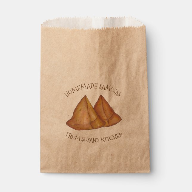 Sachets En Papier Samosas fait maison cuisine indienne de la cuisine (Devant)