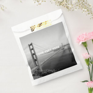 Sachets En Papier San Francisco Golden Gate noir blanc Vintage