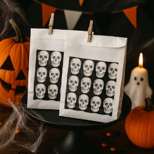 Sachets En Papier Scary Scull Black & White Pattern