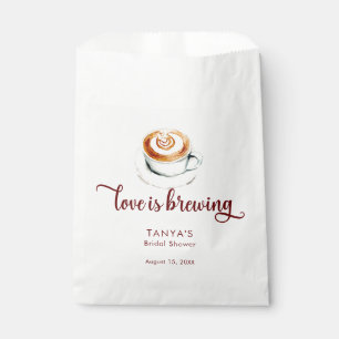 Sachets En Papier Script de Baby Shower de mariage Love is Brewing C