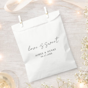 Sachets En Papier Script rustique Mariage moderne