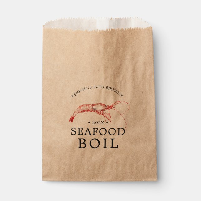 Sachets En Papier Seafood Boil Fête à thème (Devant)