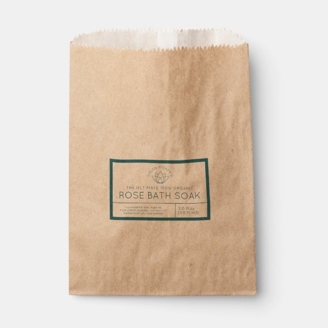 Sachets En Papier Sel de bain ou bain bombe étiquette produit (Devant)