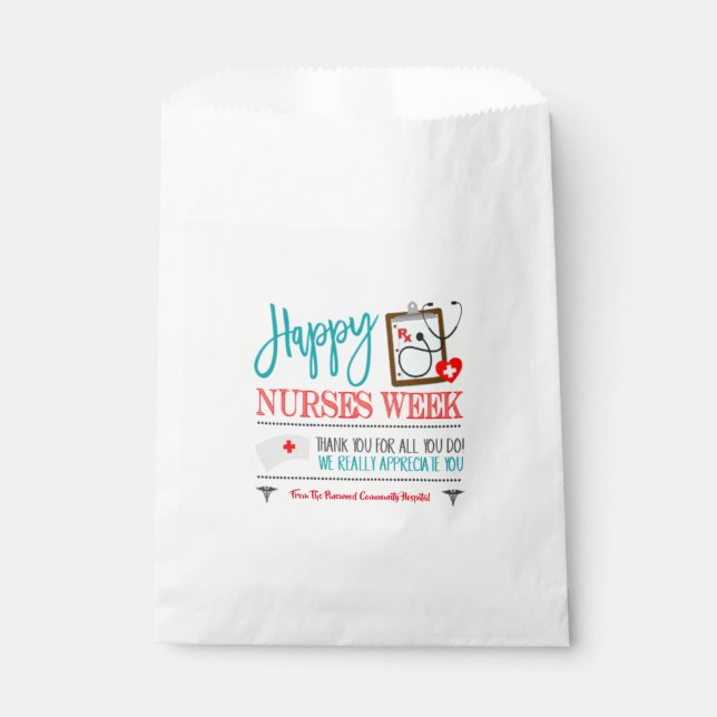 Sachets En Papier Semaine des infirmières Appréciation Treat Bags (Devant)