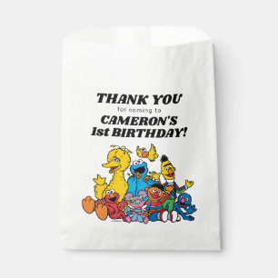 Sachets En Papier Sesame Street Pals 1er anniversaire - Merci