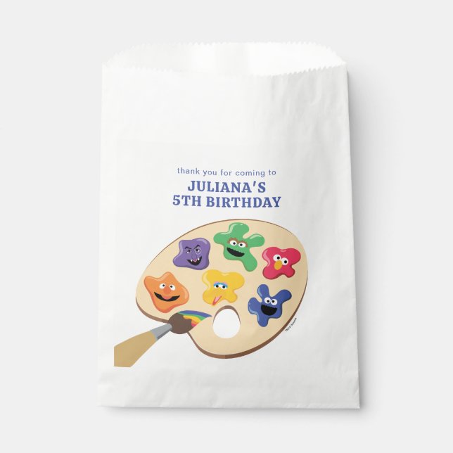 Sachets En Papier Sesame Street Pals Rainbow Art Party (Devant)