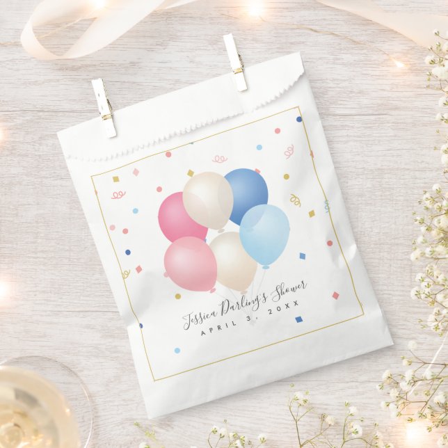 Sachets En Papier Sexe neutre | Baby shower révélateur de genre (Coupé)