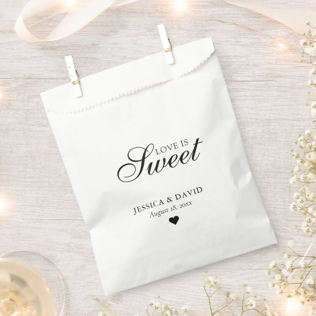 Sachets En Papier Simple Amour est Sweet Wedding Favor Sac (Coupé)