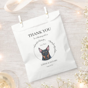 Sachets En Papier Simple Bull Terrie Mariage de chien Merci Favorise