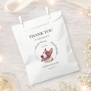 Sachets En Papier Simple Bull Terrie Mariage de chien Merci Favorise