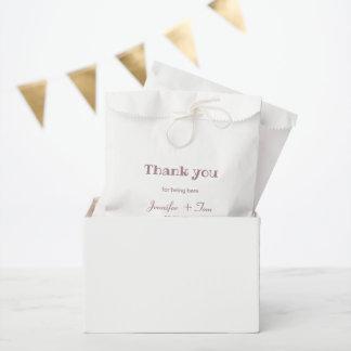 Sachets En Papier simple mariage minimal merci pour le sac