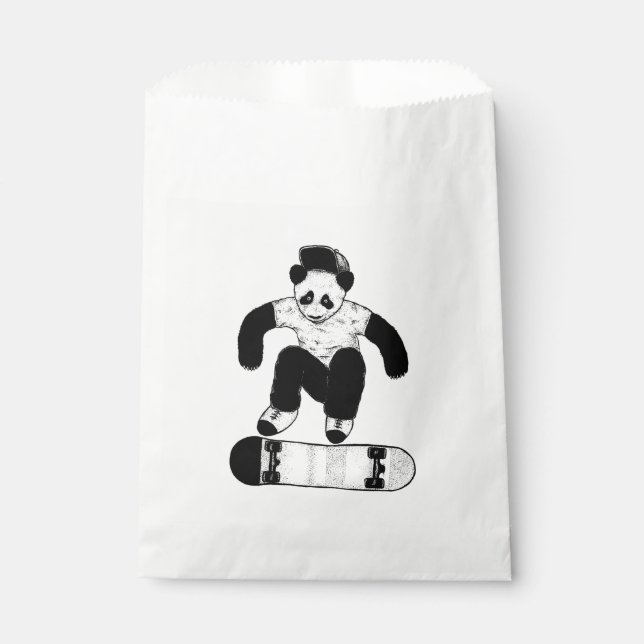 Sachets En Papier Skateboard Panda (Devant)