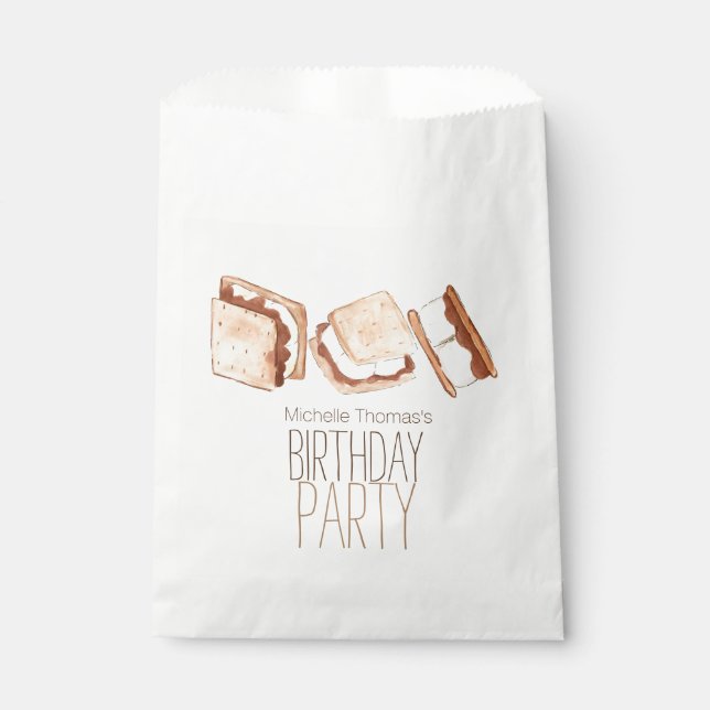 Sachets En Papier Smore camping fête d'anniversaire sac (Devant)