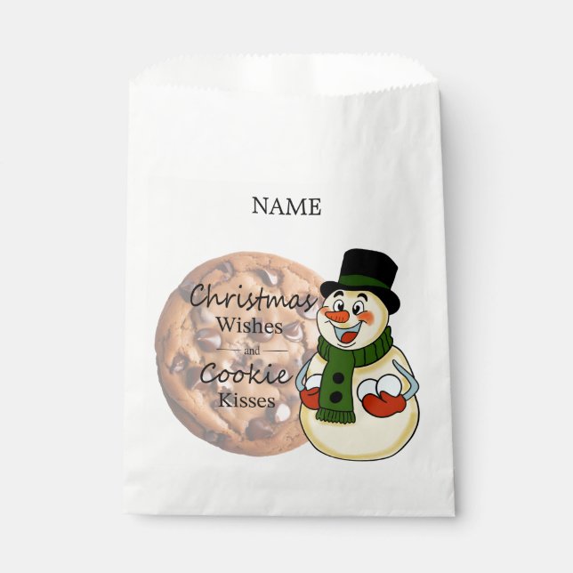 Sachets En Papier Snowman Cookie Sleeve (Devant)