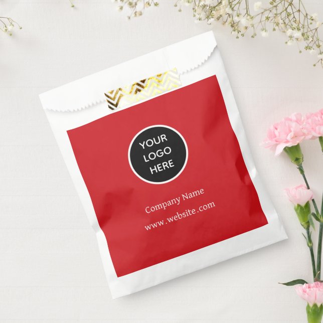 Sachets En Papier Société de logo personnalisé Rouge Entreprise Entr (Scellé)