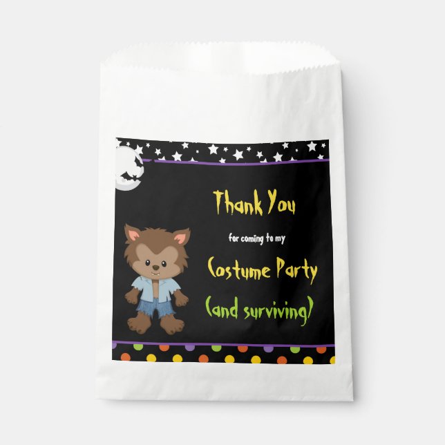 Sachets En Papier Soirée costumée pour l'Halloween (Devant)