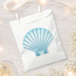 Sachets En Papier Soirée de mariage nautique Shell Beach Blue
