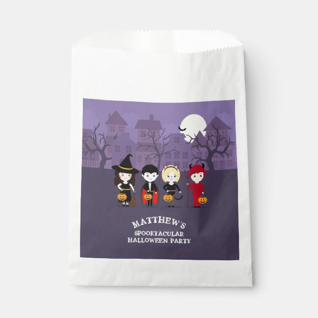 Sachets En Papier Soirée éffrayante Halloween (Devant)