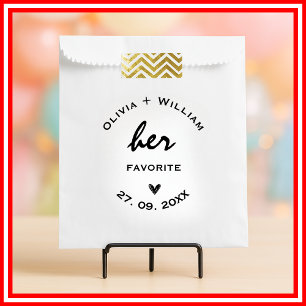 Sachets En Papier Son Favori Son Mariage Favori Favore Coeur