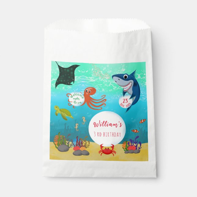 Sachets En Papier Sous la mer Animaux La bulle de l'eau de l'océan (Devant)