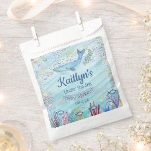 Sachets En Papier Sous la mer Baby shower à thème océanique