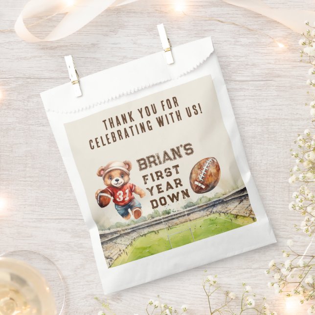 Sachets En Papier sport football première année bas garçon 1er anniv (Coupé)