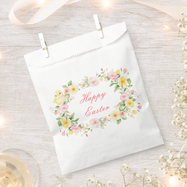 Sachets En Papier Spring Chick Floral Easter Egg Hunt Party (Coupé)