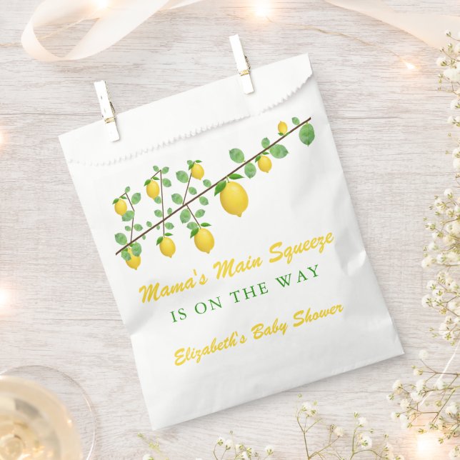 Sachets En Papier Squeeze Lemon principal Baby shower neutre pour le (Coupé)