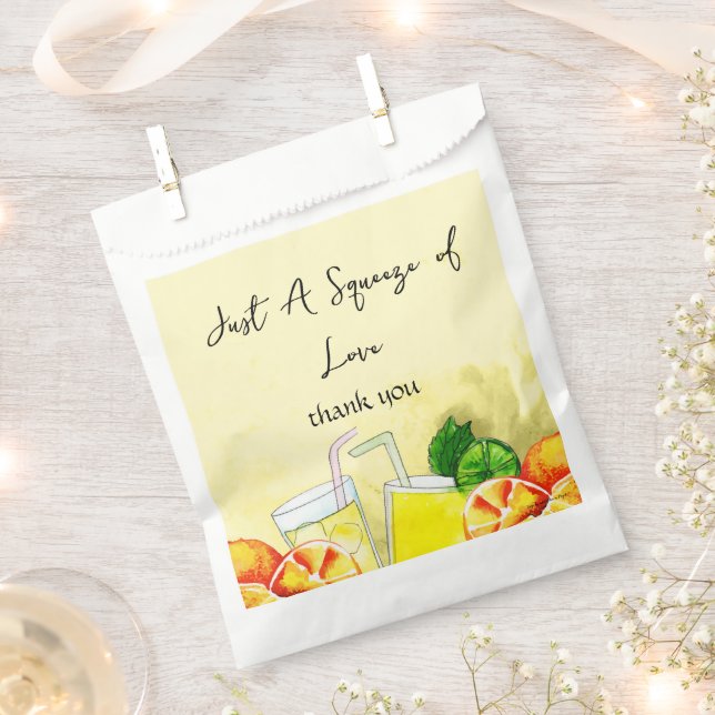 Sachets En Papier Squeeze of Love Lemonade Citron Citrus Bride Party (Coupé)