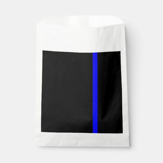 Sachets En Papier Style vertical Symbolique Ligne Bleue Mince (Devant)