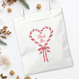 Sachets En Papier Sucre de canne moderne chic et Merci de Noël Bow