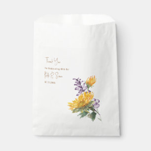 Sachets En Papier Sunflower & Lavender Gold Texte Mariage blanc