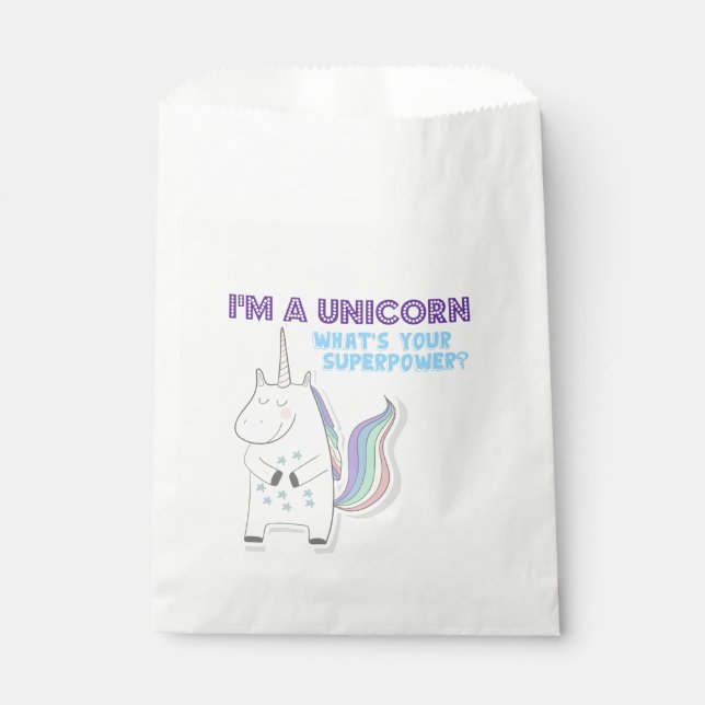 Sachets En Papier Superpuissance de l'Unicorne (Devant)