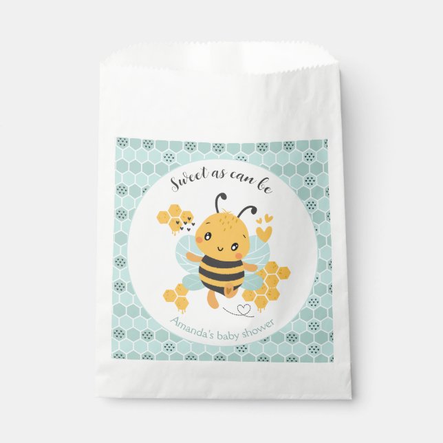 Sachets En Papier Sweet as Can Bee Baby Baby shower (Devant)