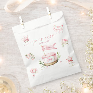 Sachets En Papier Sweet Little Princess Pink Cake 1st Birthday