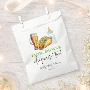 Sachets En Papier Tacos se reproduit et diapers aussi ! Baby shower