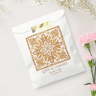 Sachets En Papier Talavera terracotta mariage mexicain vintage faveu