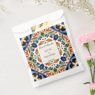 Sachets En Papier Tallavera vintage mariage mexicain imprimé monogra