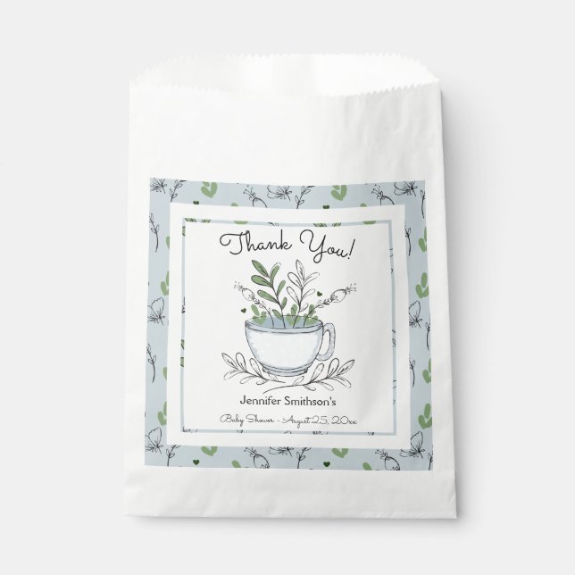 Sachets En Papier Tea Cup Tea Party Baby shower (Devant)