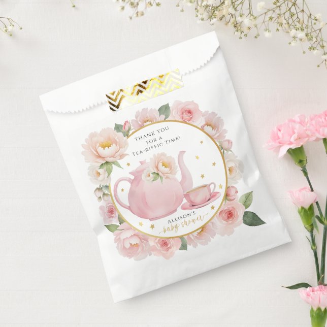 Sachets En Papier Tea Party Baby shower Merci Favoriser le sac (Scellé)