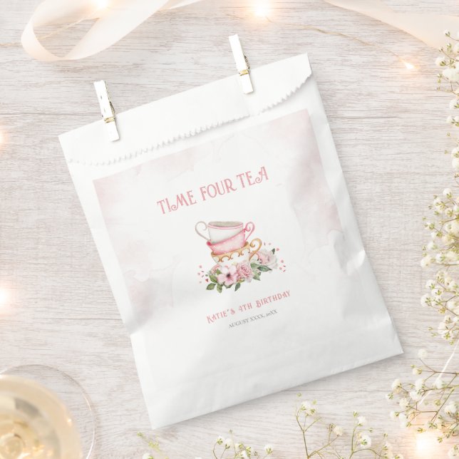 Sachets En Papier Tea Party de charme (Coupé)