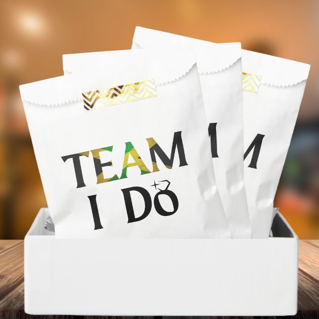 Sachets En Papier Team I Do Jamaican Flag Mariage Bachelorette Party (Team I Do Jamaican Flag Wedding Bachelorette Party Favor Bag)