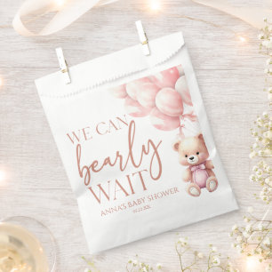 Sachets En Papier Teddy Bear Pink Nous Pouvons Bearly Wait Baby show