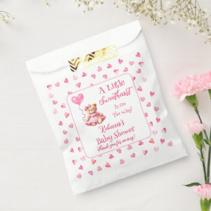 Sachets En Papier Teddy Bear Un Petit Baby shower Fille Amoureuse