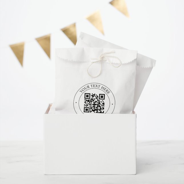Sachets En Papier Téléchargez votre propre code QR et votre texte pe (Fête)