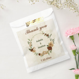 Sachets En Papier terre terre terre ton mariage floral
