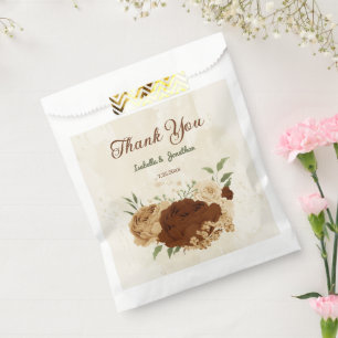 Sachets En Papier terre terre terre ton mariage floral