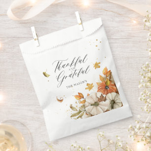 Sachets En Papier Thanksgiving Thanksgiving Citrouille et Feuilles T