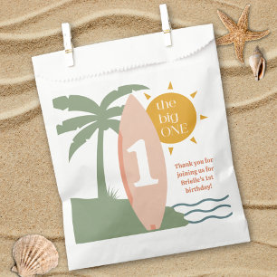 Sachets En Papier "The big ONE" Surboard Ocean First Birthday Party